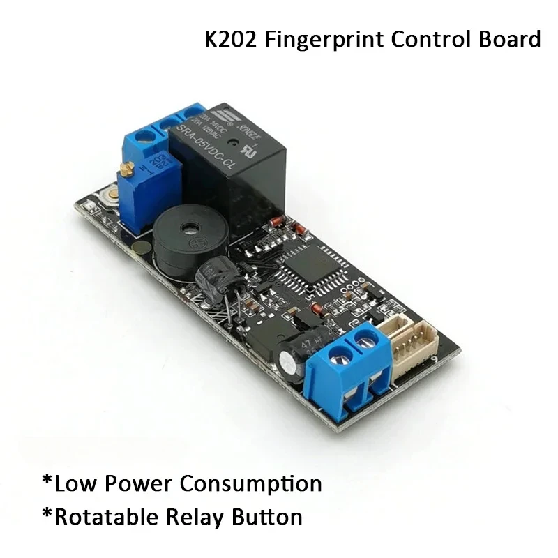 

Плата контроля отпечатков пальцев K202 + R503 DC12V с низким энергопотреблением + модуль отпечатков пальцев R503