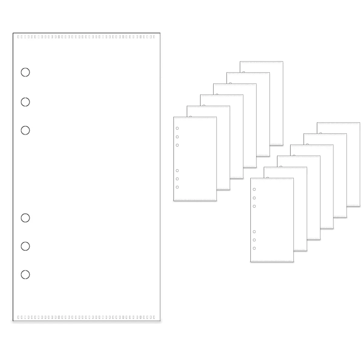 Buste per contanti A6 tasche per raccoglitori sistema di Budget portafoglio a fogli mobili busta per soldi tascabile in PP smerigliato perforato a 6 fori