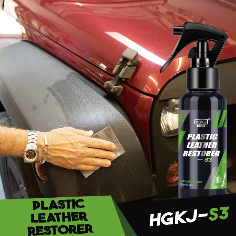 HGKJ-AUTO-S3 Plastic & Leather Restorer, Plastics Cleaner Restorer, Plastic  Leather Restorer Spray, Plastic Parts Refurbish Agent for Car Exterior