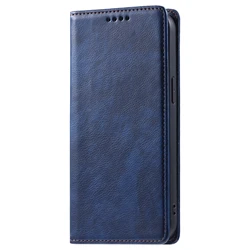 Premium Flip Leather Wallet Phone Case - Magnetic Closure, Multifunctional Cover for Samsung J4 Plus (Navy)