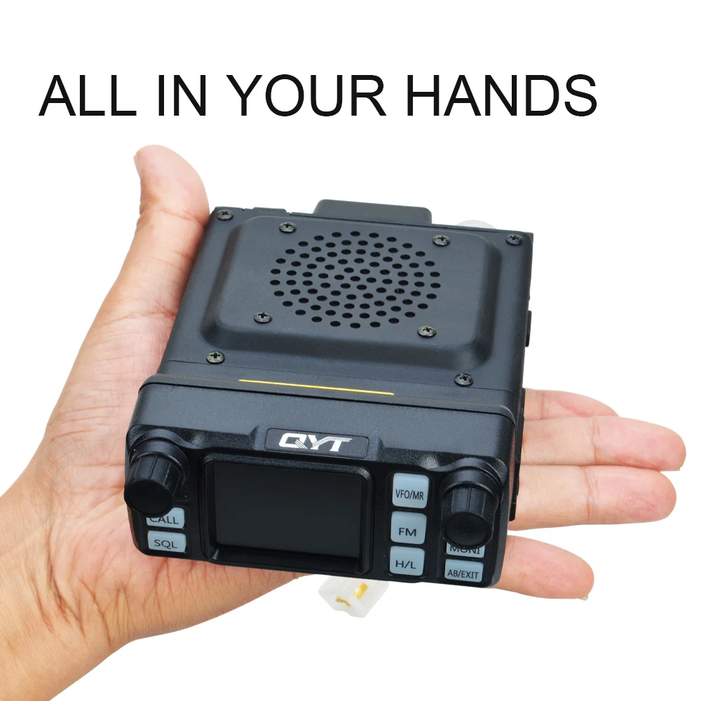 Walkie talkie QYT KT-5000 VHF UHF dvojí pás VOX mini barva obrazovka odnímatelné přední panel scrambler FM mobilní rádio