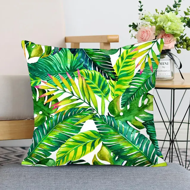 Fundas Almohada Fundas De Almohada Floral 18x18 Pulgadas - Juego De 2 - Lino Decorativo Para Sofá O Cama - Estilo Rústico Juego 2 Fundas Cremallera