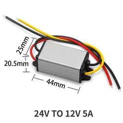 Waterproof 24V to 12V Voltage Regulator Module - DC - DC Buck Converter (1A - 5A) - 12V (24V TO 12V 5A)