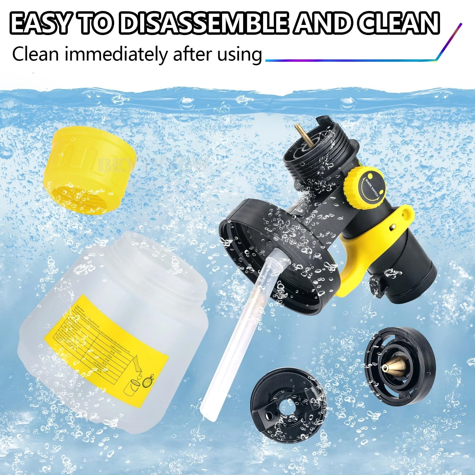 Cordless Paint Sprayer Compatible with Dewalt 20V Battery HVLP Spray Paint Gun B