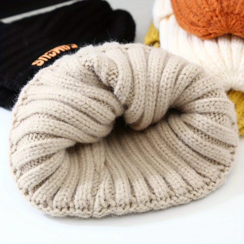 Winter Knitted Beanie Warm Windproof Ear Protection Running Hat Cold-proof Breathable Stretchy Men Women Cycling Headwear