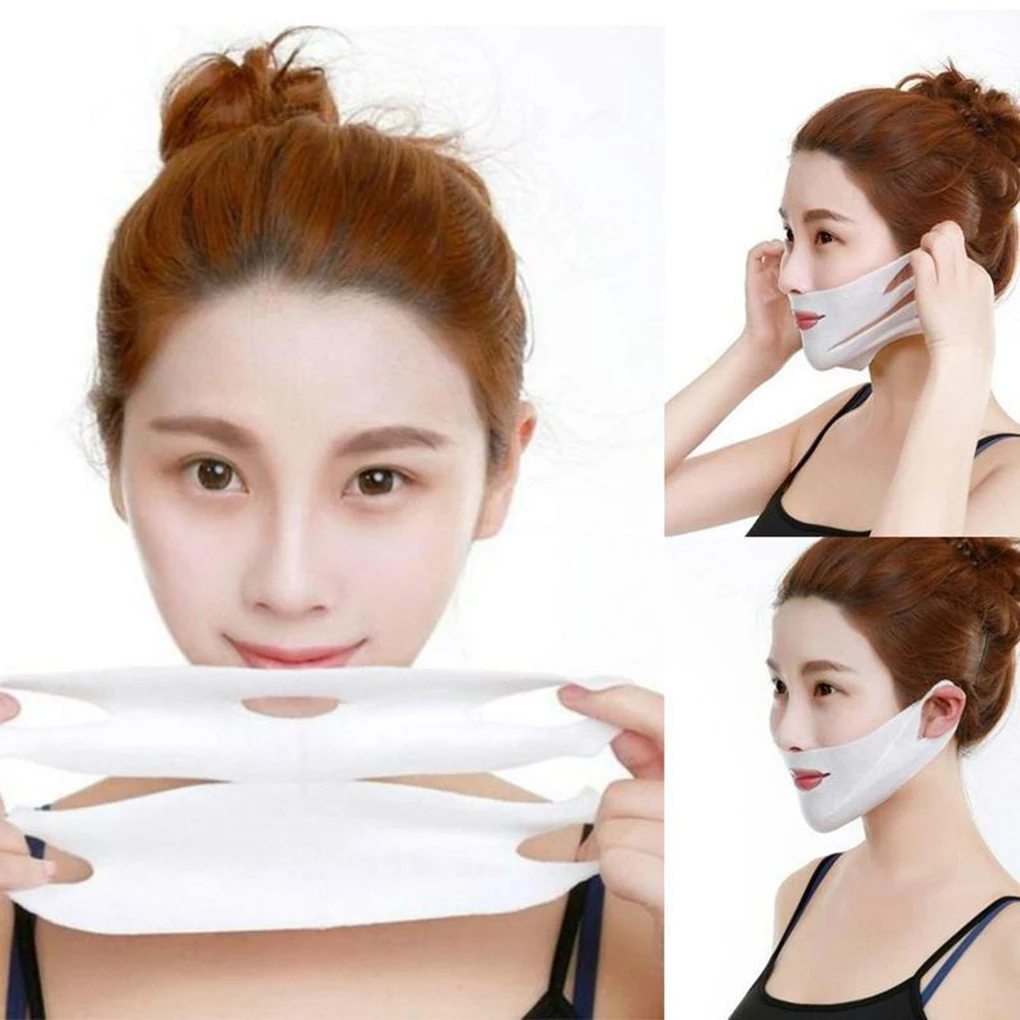 Lifting Face Mask V Shape Chin Check Slim Lift Peel-off Mask Portable Facial Slimming Mask Reusable