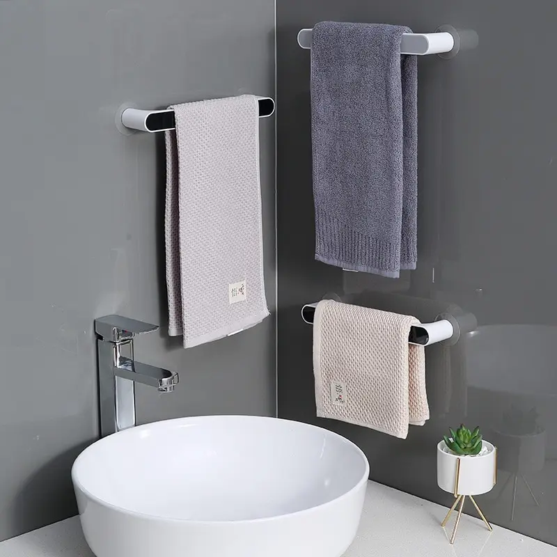 Towel holder 10.43/18.3in towel rack wall mounted black bathroom organizer storage rack does not take up space towels