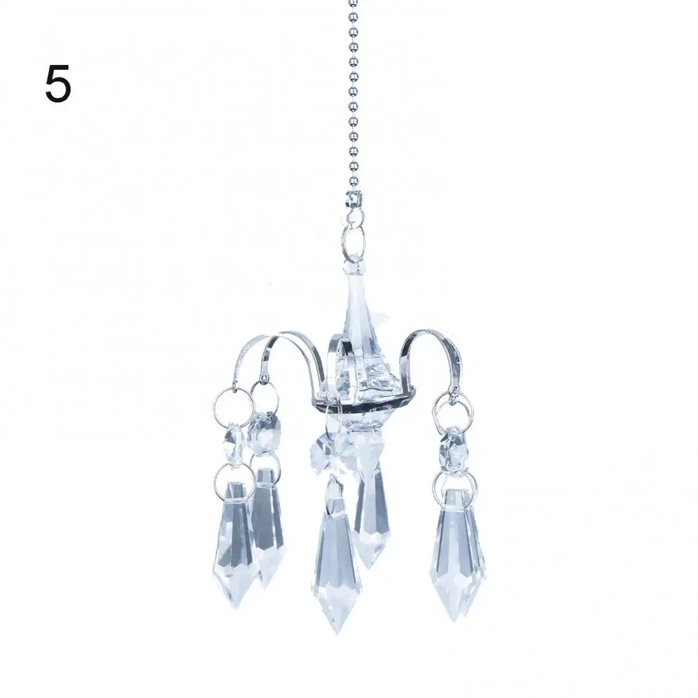 Fuax Crystal Hanging Decorations Outdoor Window Rhinestone Sparking Pendant Hanging Ornament Home Garden Decor 4