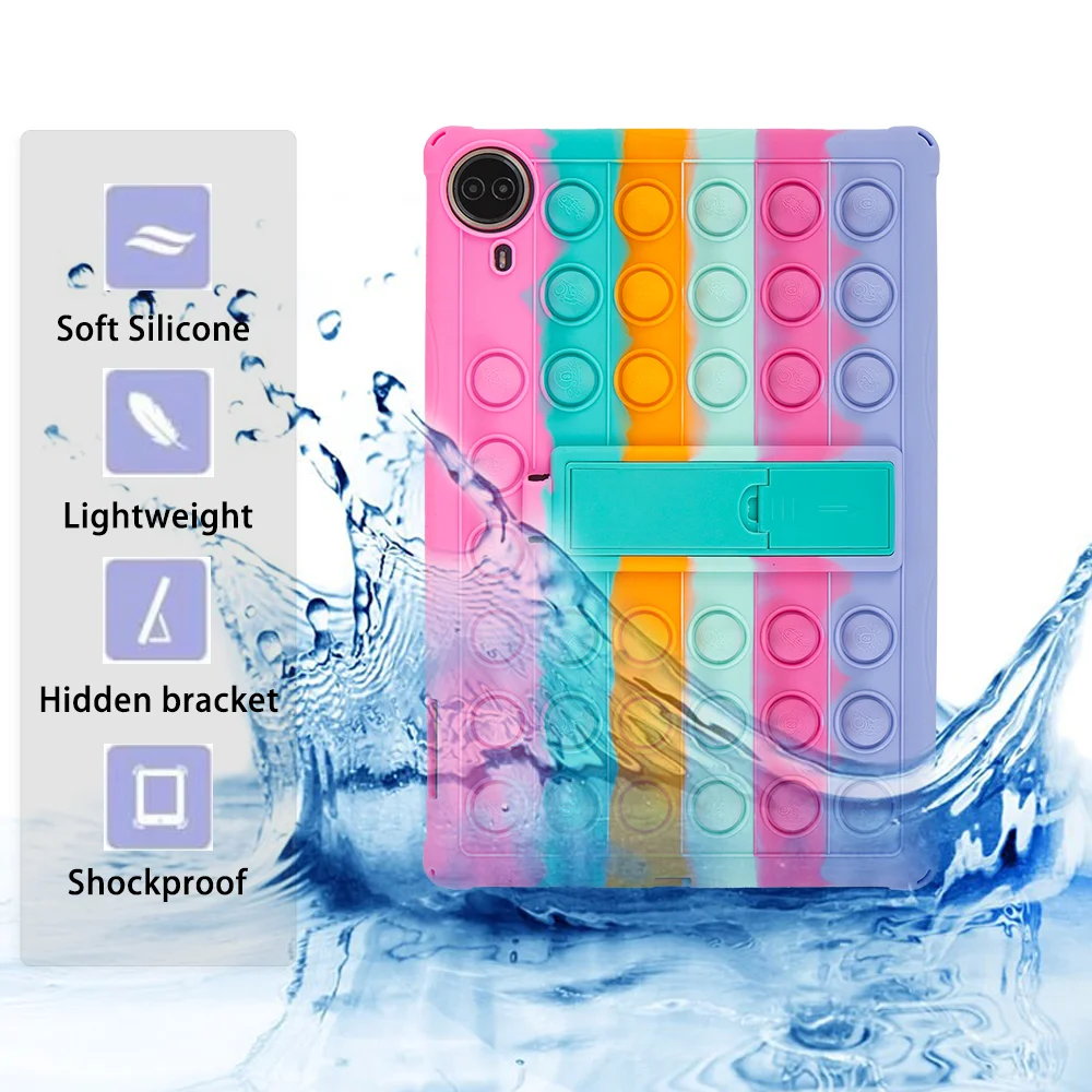 Soft Silicone Shockproof Tablet Case with Multi-Angle Adjustable Stand