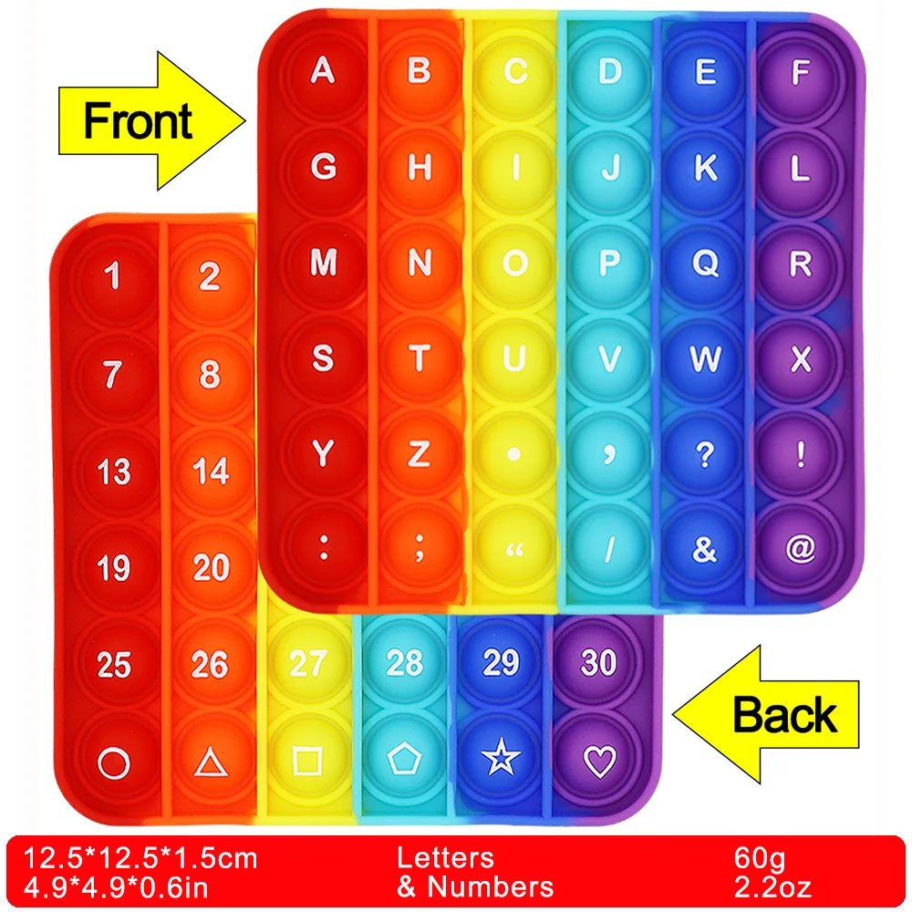 Math and Alphabet Pop Fidget Toy 2