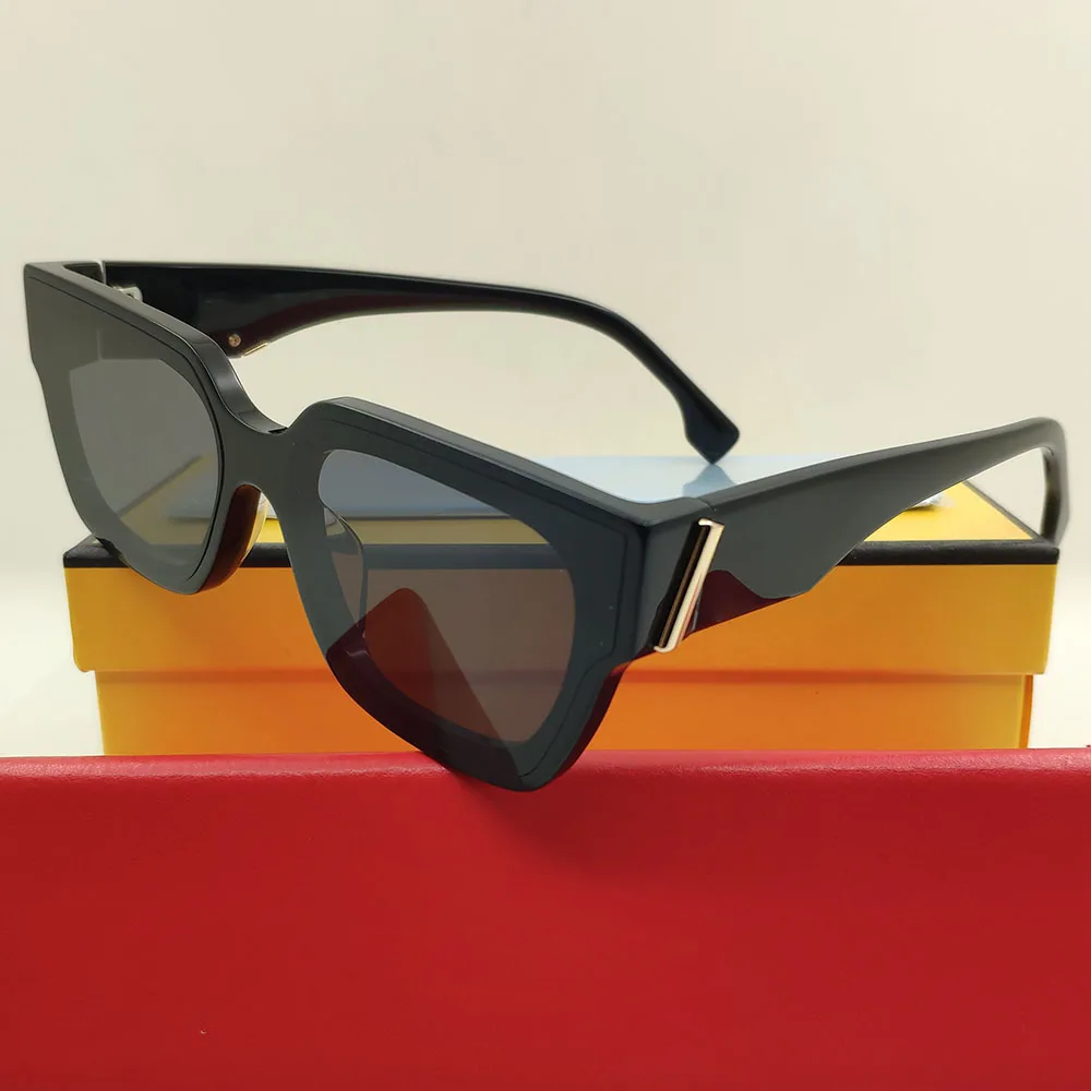 

Sale Acetate Hot Trending Products Vintage Black Sunglasses For Women FASHION Retro Black Brand Designer Woman UV400 Sun Glasses