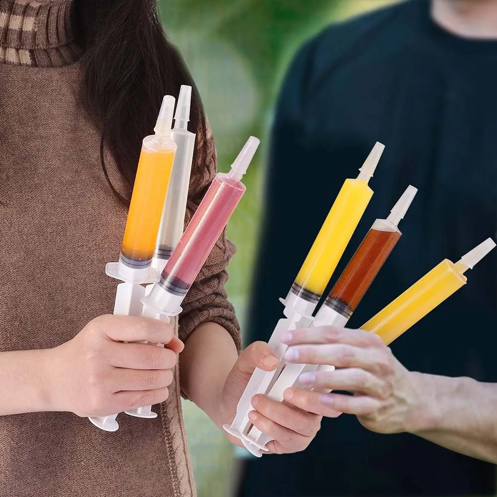 Party Shots 30/60 Pack Jello Shot Syringes 1.5 oz Food Grade Container with Lid For Plastic Shot Glasses or Jello Shot Cups 3
