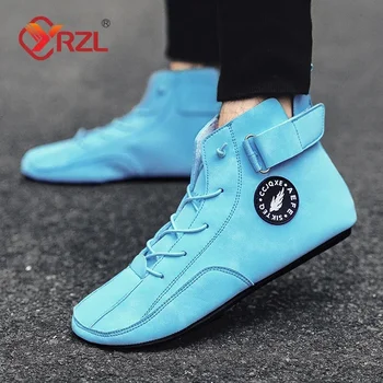 YRZL Mens Shoes High Top Lightweight Anti-slip Man Casual Walking Shoes Soft Soles Comfortable Breathable Loafers Shoes for Men 1