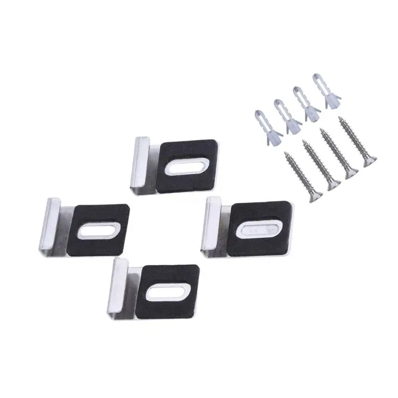 Description Picture 4 of item4pcs/set Glass Mounting Set Wall Fixing set Glass Mount Clip Set Convenient & Long Service Glass Clip set for Bathroom