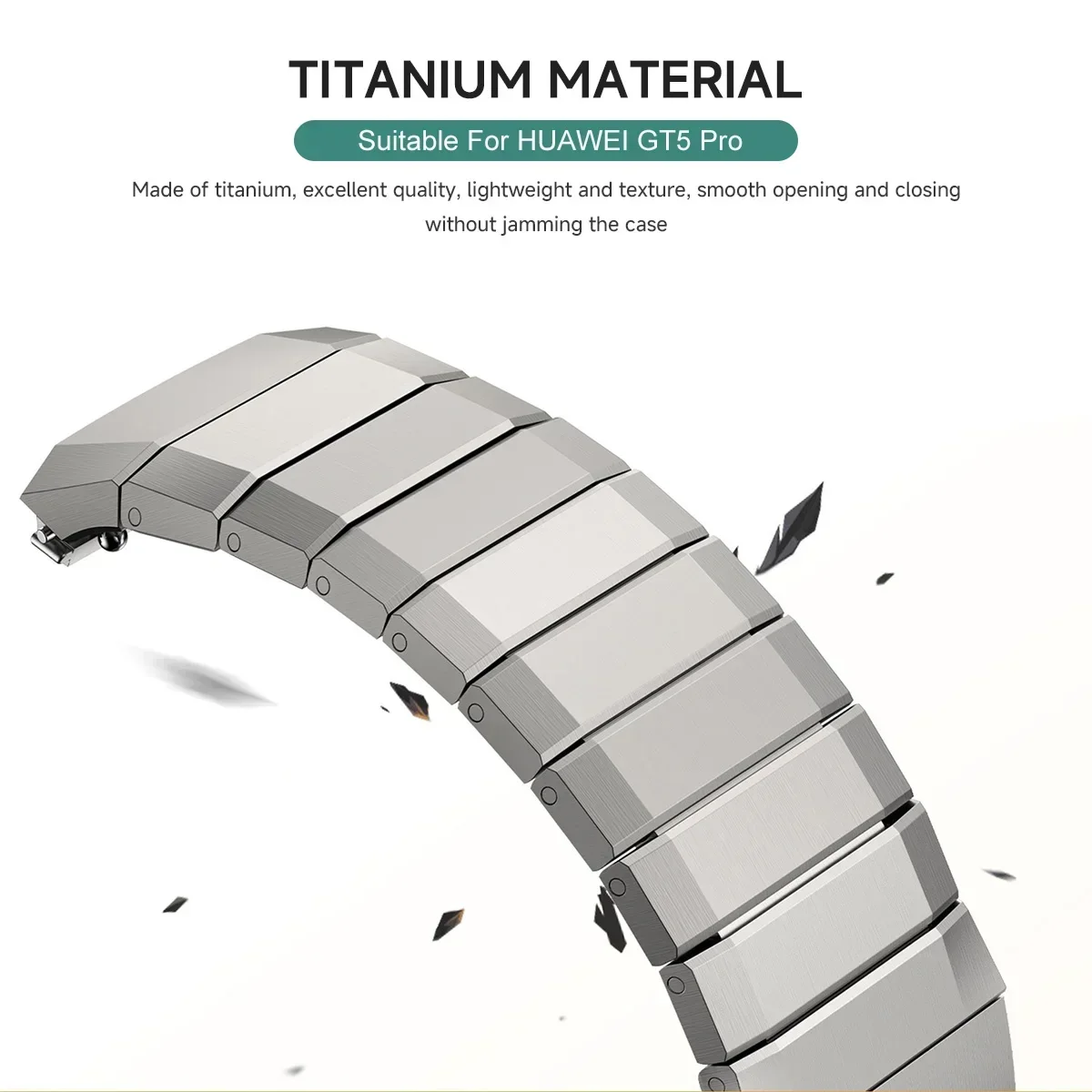 Premium Titanium Strap for Huawei Watch GT: Luxury Quick Link Metal Bracelet