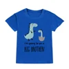 Dinosaur&I‘m Going To Be Big A Brother Print Kid Tee Shirt Casual Short Sleeve Child Tees Top Pregnancy Announcement Clothes 3