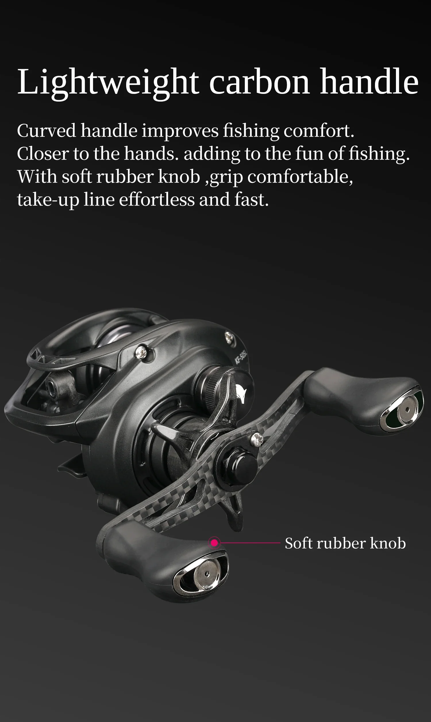 TSURINOYA 134g Baitcasting Angelrolle 4,6g Flache Spule DARK WOLF 50S 7,1:1 Carbon Light Game Casting Reel Trout Ajing Spule – Detail 17