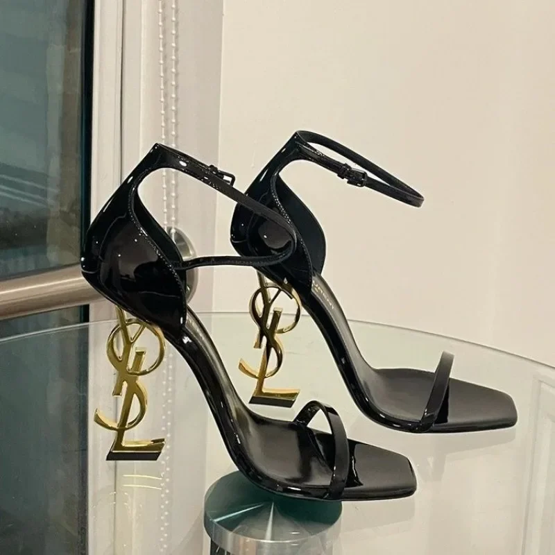 Women's Sandals Fashion Open Toe Square Toe Women's Shoes Summer New Casual Brand Design Special Shaped Heel Women's High Heels