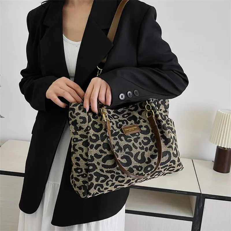 Best Selling Women's Bag, Retro Leopard Print Single Armpit Shoulder Bag, Large Capacity Tote Bag, Daily Handbag Women Shopping