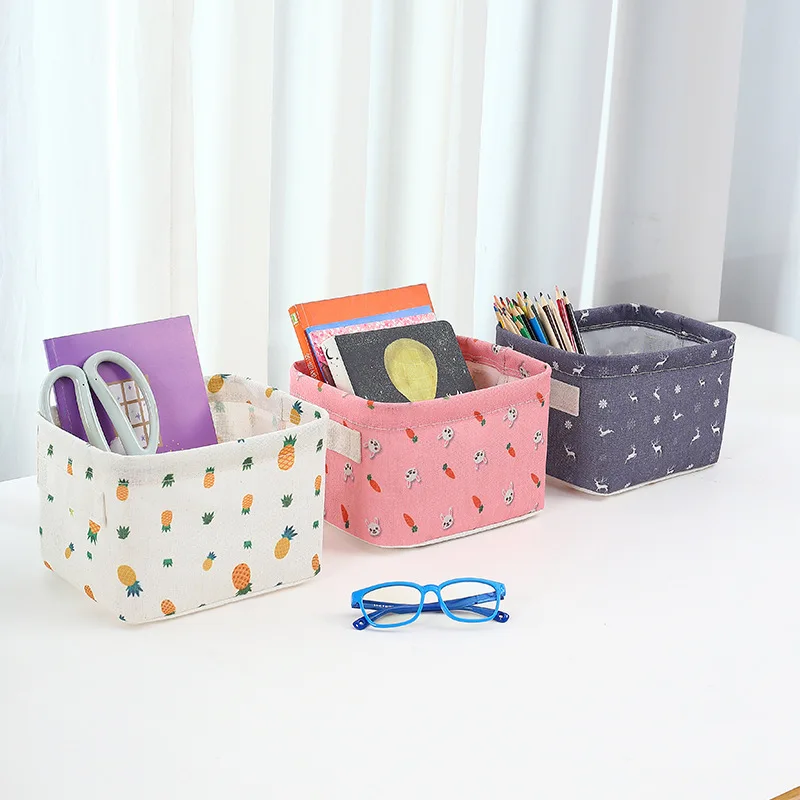 

Foldable Storage Basket for Home, Canvas Box for Bedroom, Living Room, Kitchen Organizer, Scandinavian Style
