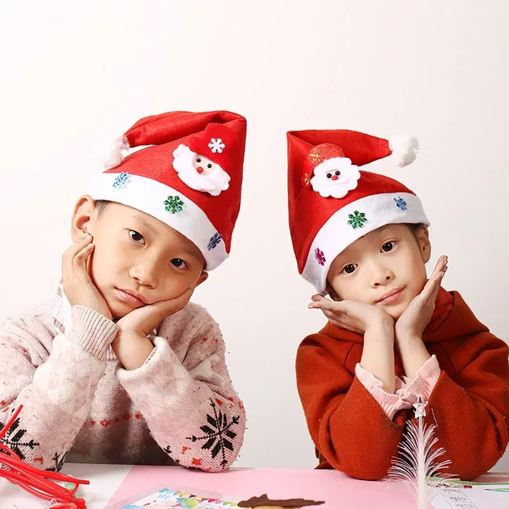 Christmas Beanie Hat Christmas LED Hat New Year Cute Kids Adults Cap Navidad Children Girl Hat New Year Costume Santa Claus Xmas Winter Gift Decor