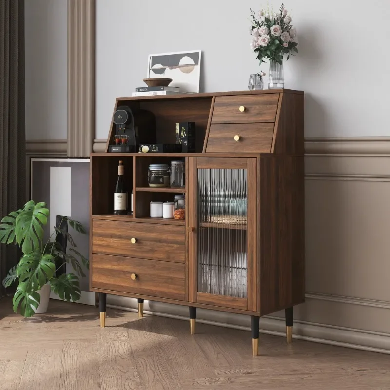 Prefab Sideboard Shelf et Cabinet Kitchen Dining Room Modern Table Storage Wheel Patio Furniture Outdoor Set Organizer Home