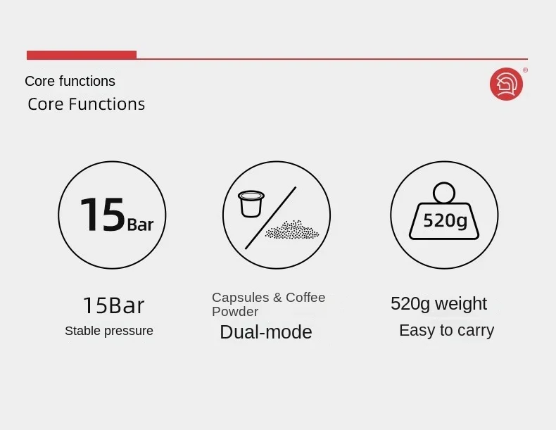 Hero automatic portable coffee machine Capsule coffee extractor Small outdoor pot for travelers