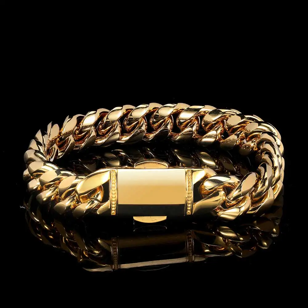 Borsari BR-TRA18Y Stainless Steel & 18K Gold Men's Bracelet main image 0