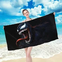 M-Marvel Terror V-Venom Towel Towel pattern beach towel, quick drying and absorbent, The fabric is made of cotton and does 2