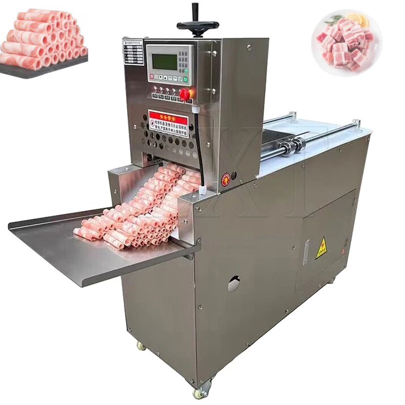 

Automatic Electric Meat Slicer Mutton Roll Stainless Steel Beef Lamb Cutting Machine Adjustable Thickness