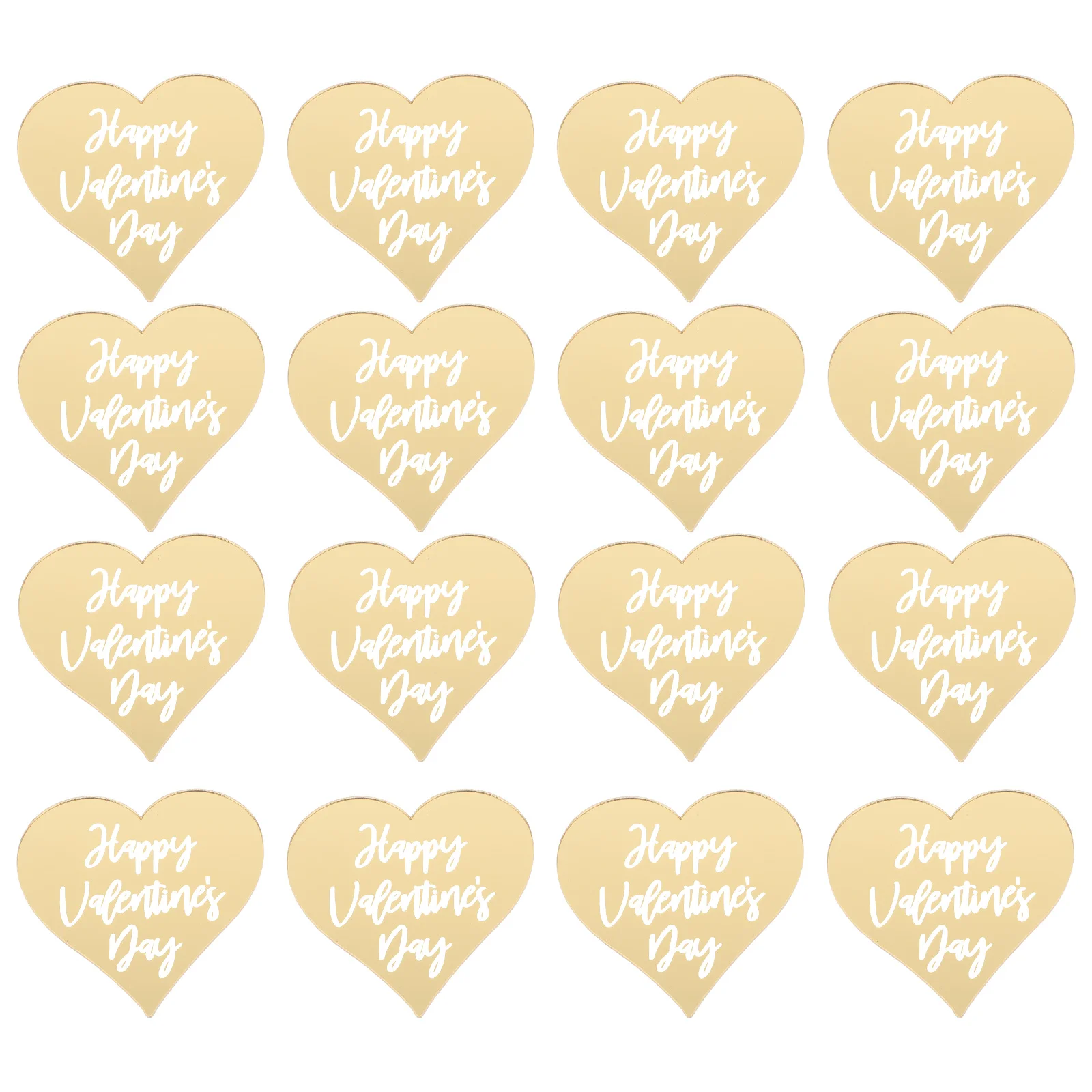 

25 Pcs Cake Decorating Gifts Valentine's Day Tops Adorn Gold Letter Cupcake Topper Acrylic Dessert Pick Bride Wedding