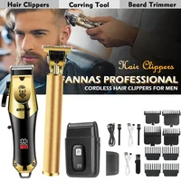 2025! NEW Vintage T9 Barber Clipper for Men - Rechargeable Cordless Hair Trimmer Kit, 0mm Trimmer Professional Home Barber