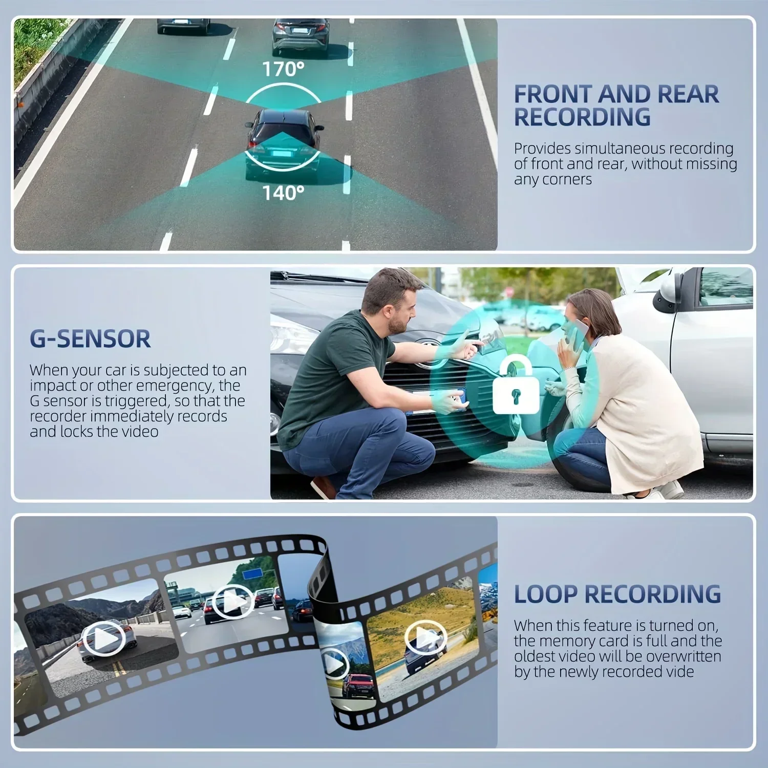 Car Dash Cam 1080P Video Recorder with 4 Inch LCD Screen