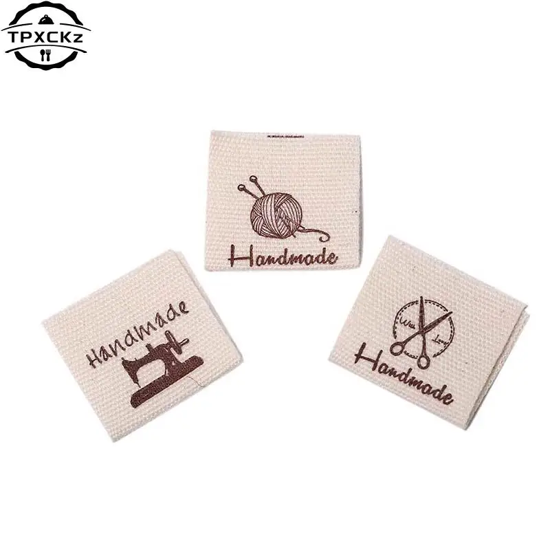 수제 DIY 모자 가방용 라벨 태그, 수공예 러브 라벨, 의류 재봉 태그, 의류 액세서리, 5x1.5cm, 4x2cm, 50 개