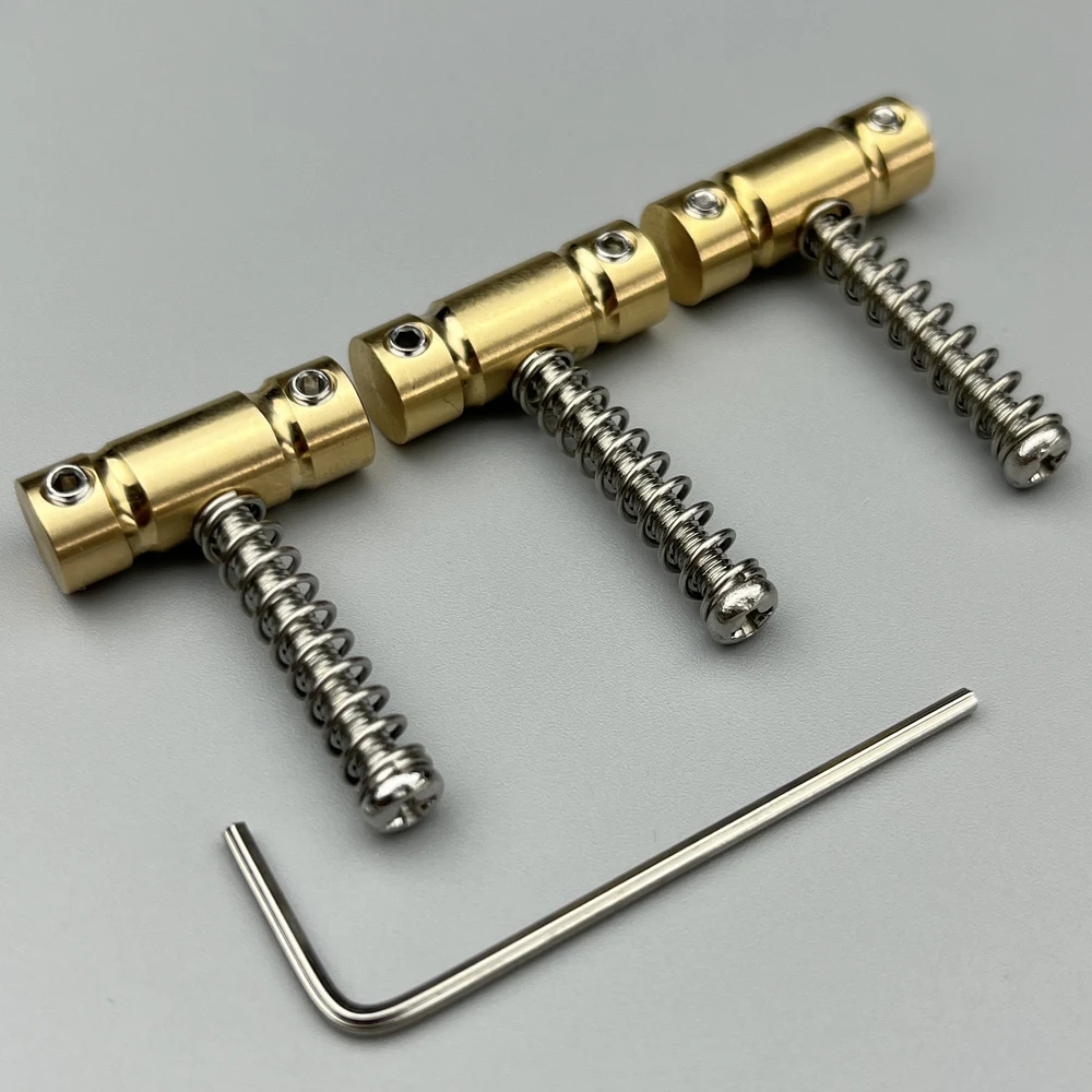 3 pcs In-Tune Compensated Guitar Bridge Saddles Brass Material For TL Well 10.8 mm String Spacing guitar tool