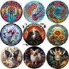 Mysterious Round cat Wooden Puzzle Perfect Gift For Adults Kids Unique Animal Shaped Wood jigsaws Toys 1