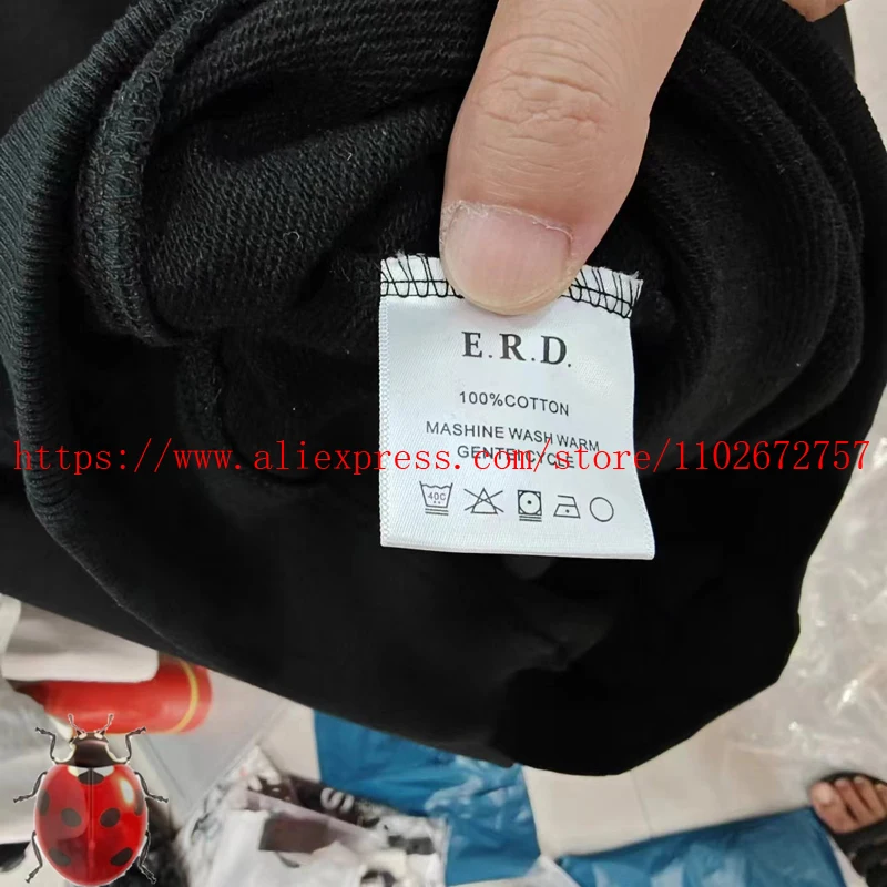 No Violence Red Print ERD Enfants Riches Deprimes Hoodie Black Men Women High Quality Fall Winter Loose Sweatshirts Pullover