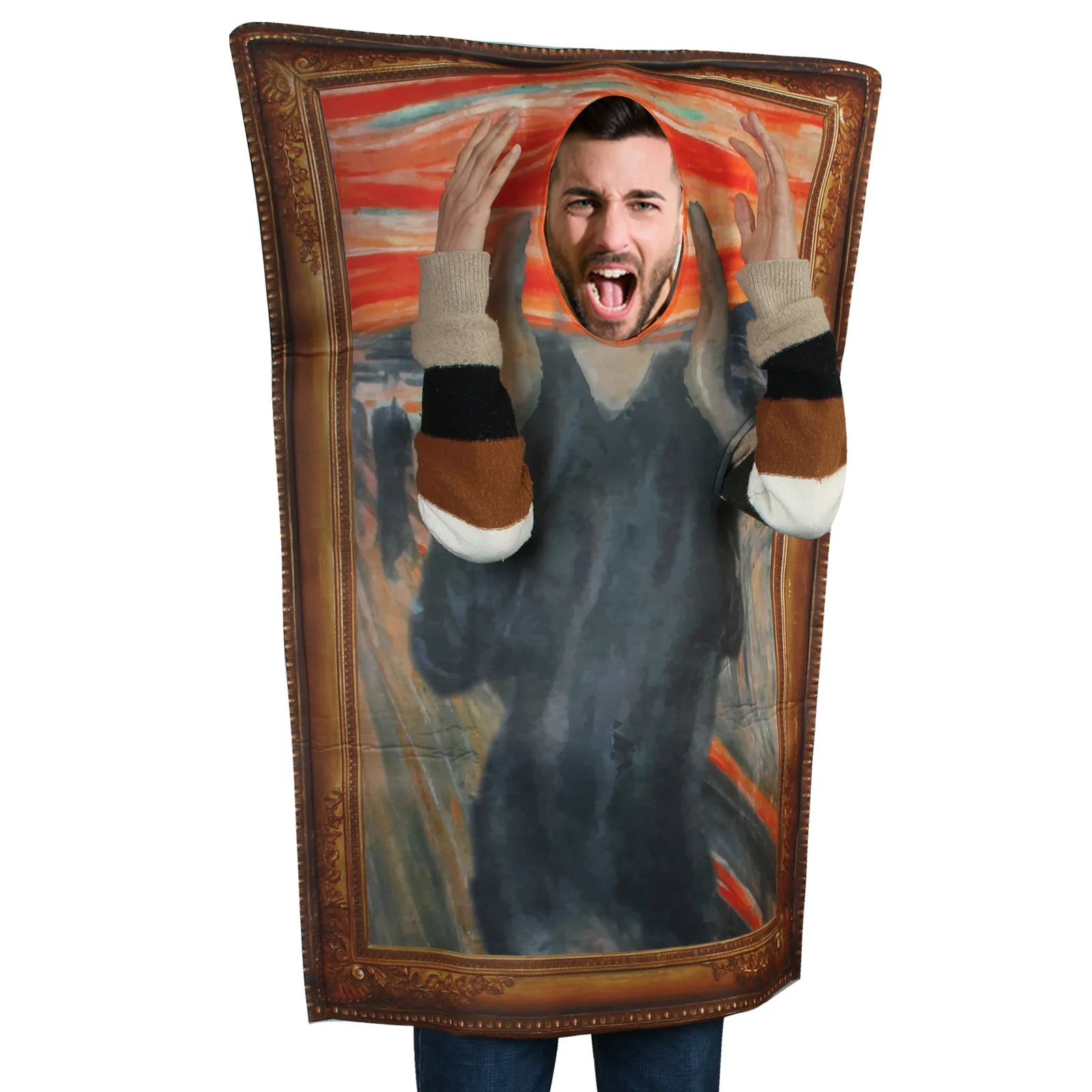 Mona Lisa Cosplay Costume, Mona La Gioconda La Joconde The Scream Sk.eu,  Ensemble Complet, Tenue d'Halloween Drôle, En Stock - AliExpress, image size:1600x1600