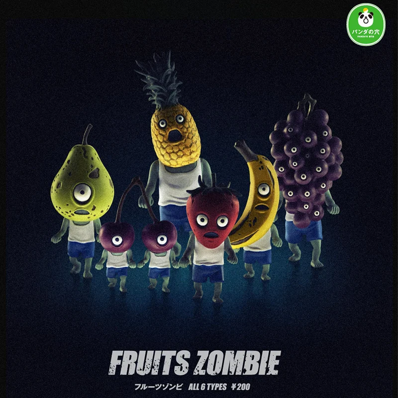 Japanese Bandai Genuine Gacha Scale Model Fruit Zombie