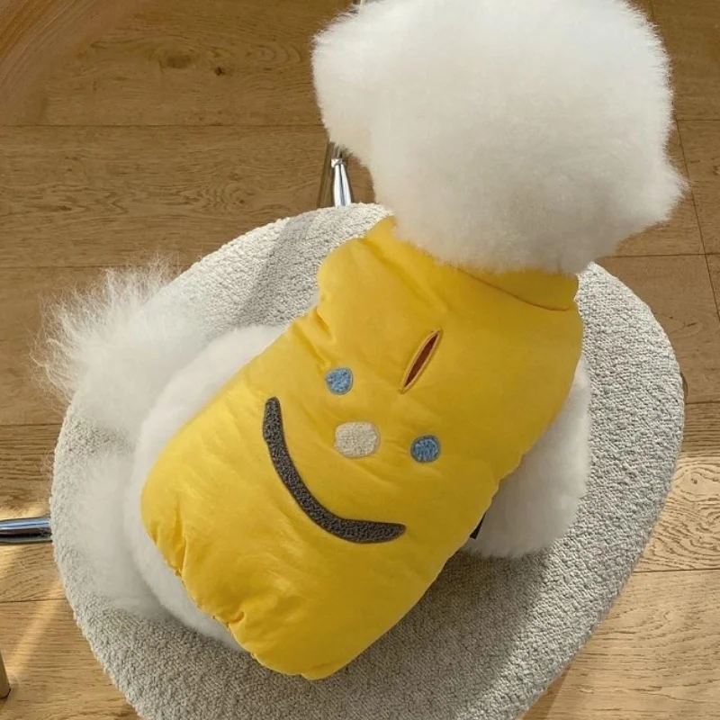 Pet Dog Coat Jacket Winter Dog Clothes Fashion Puppy Vest Coat Cute Print Cat Padded Clothing Soft Pet Costumes Down Jactet