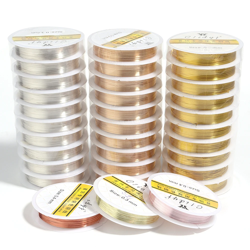 Versatile Gold Copper Wire for Jewelry Beading and DIY Crafts – Multiple Thickness Options Available