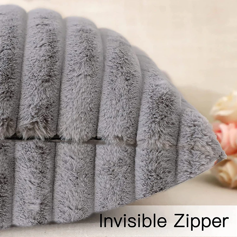 Artificial Coelho Cabelo Pillow Cover, Super Macio Capa de Almofada, Sofá Do Escritório, Cabeça Da Cama, Sala Decoração, Assento Fronha, 18\