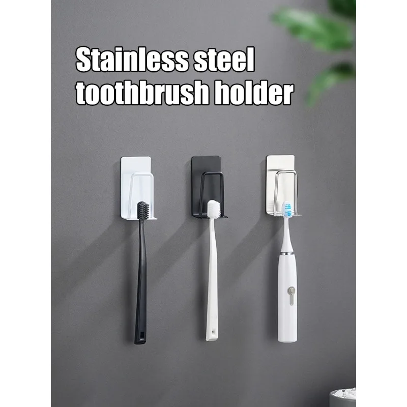 Stainless Steel Toothbrush Wash Cup Holder Wall-Mounted for Home