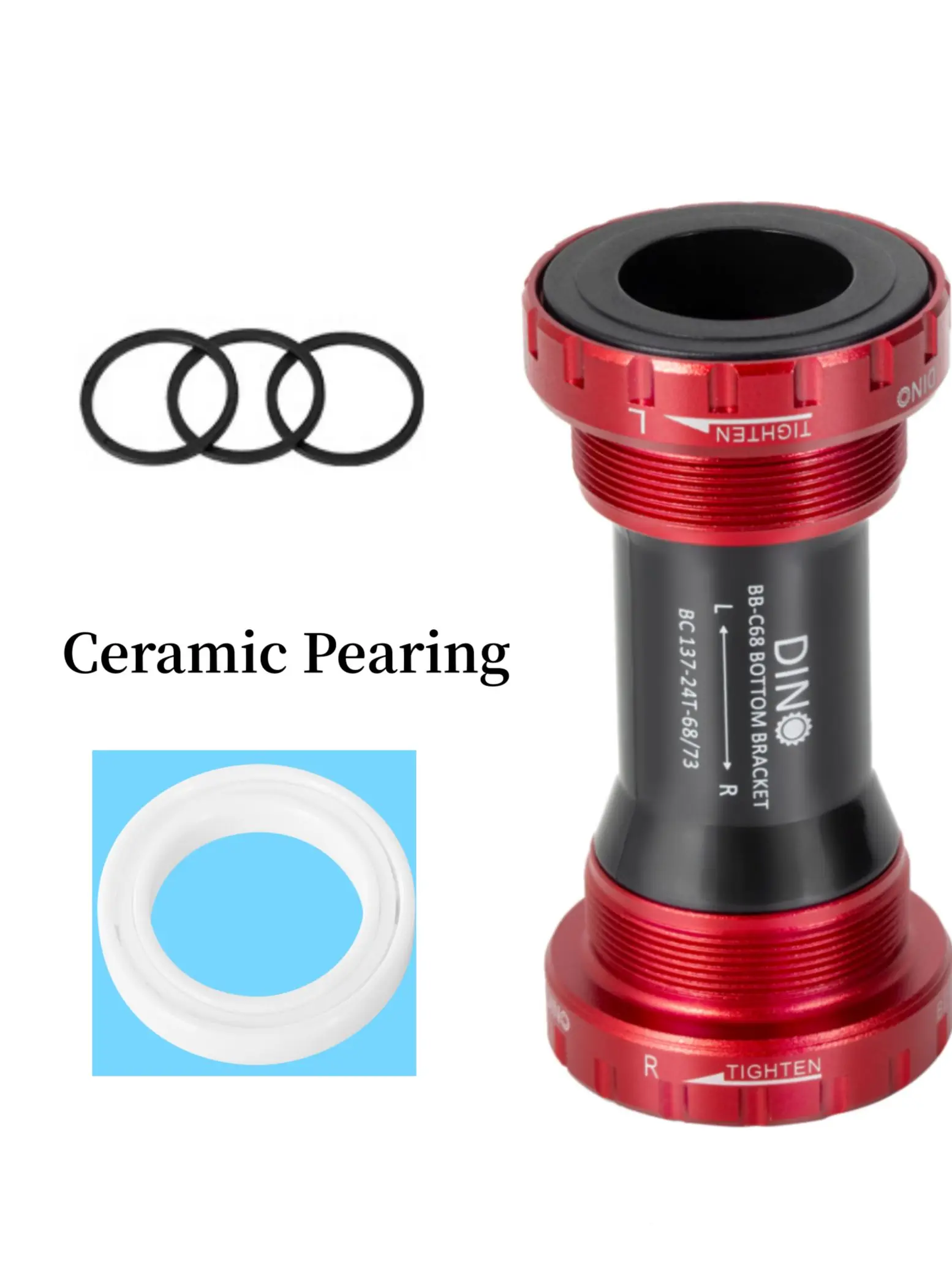 フルセラミックベアリング BB シェル 68mm 73mm ボトムブラケット 22