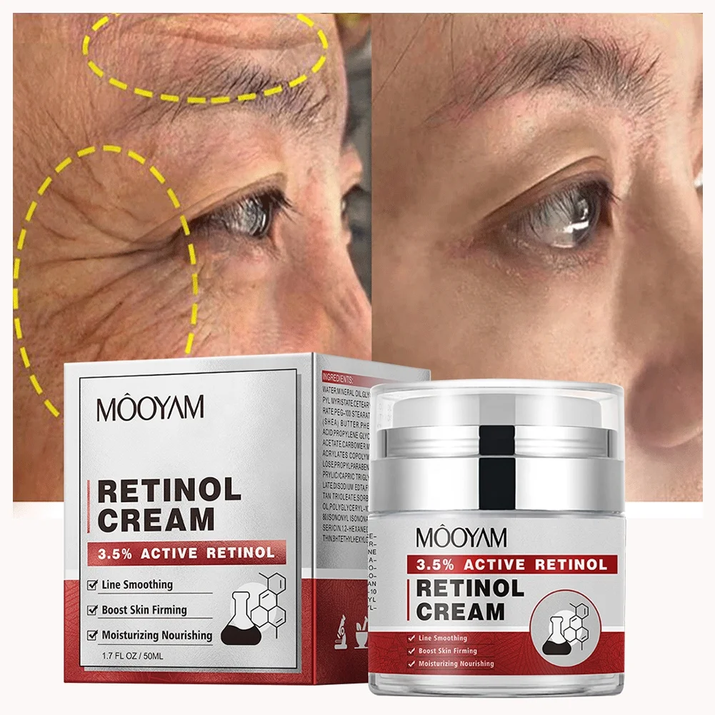 Private Label Organic Retinol Face Cream Firming Effective Anti-wrinkle Cream with 3.5% Active Retinol Antiaging Cream