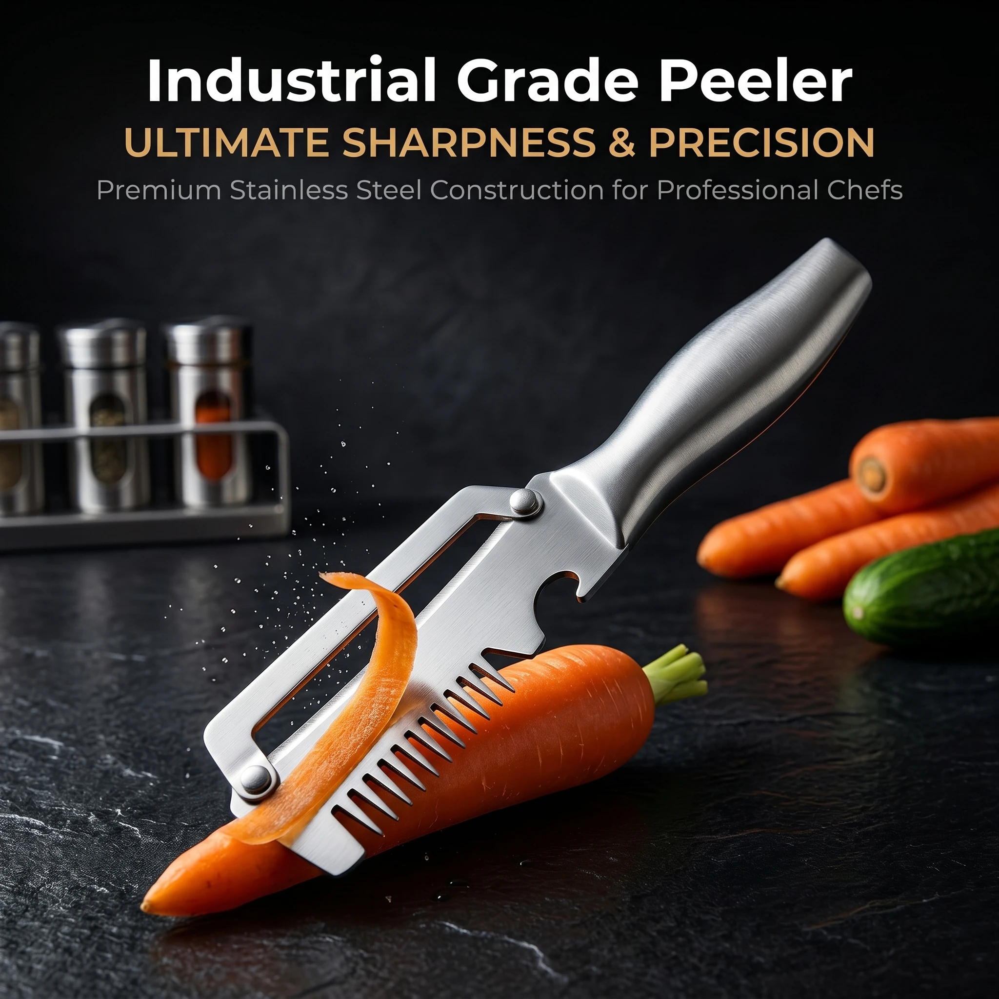 2026Multifunctional 3-in-1 Stainless Steel Peeler Vegetable & Fruit Slicer Shredder Versatile Kitchen Tool for Peeling Shredding 2