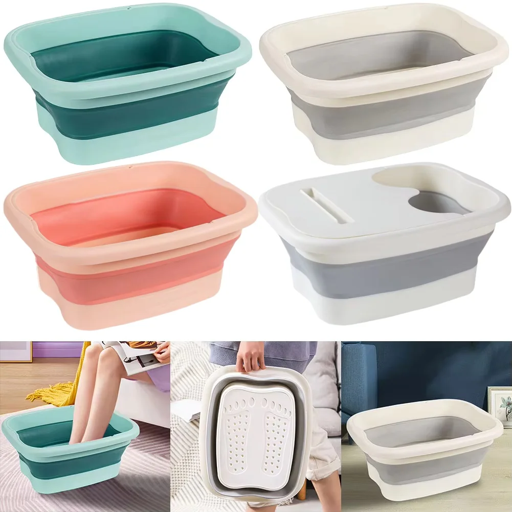 Foldable Foot Soaking Bucket Foot Massage Soaking Basin Household Sauna Bathtub Pedicure Bath Bathtub Health Accessories