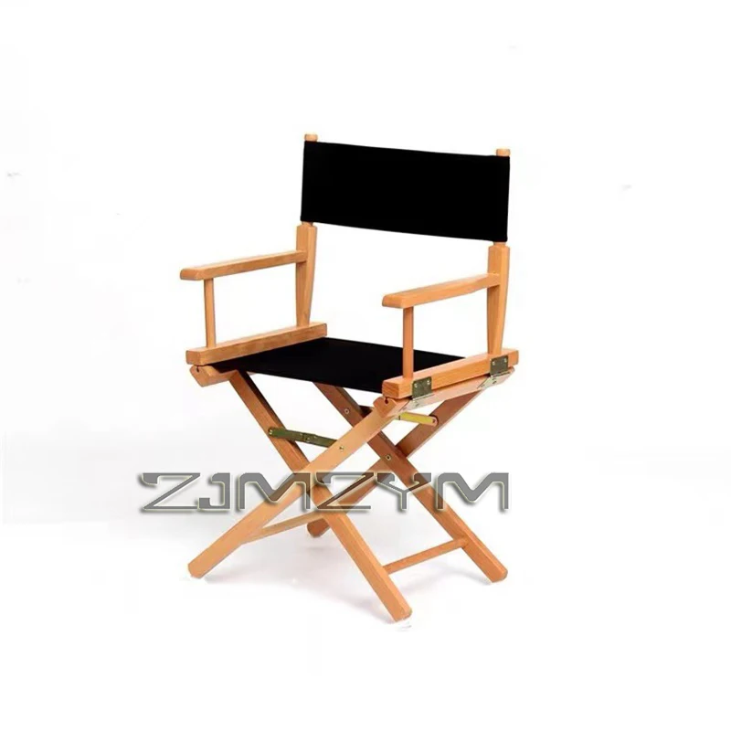 Solid Wood Chair Foldable Bar Counter Leisure Chair Outdoor Backrest Office Makeup Fishing Outdoor Garden Armchairs