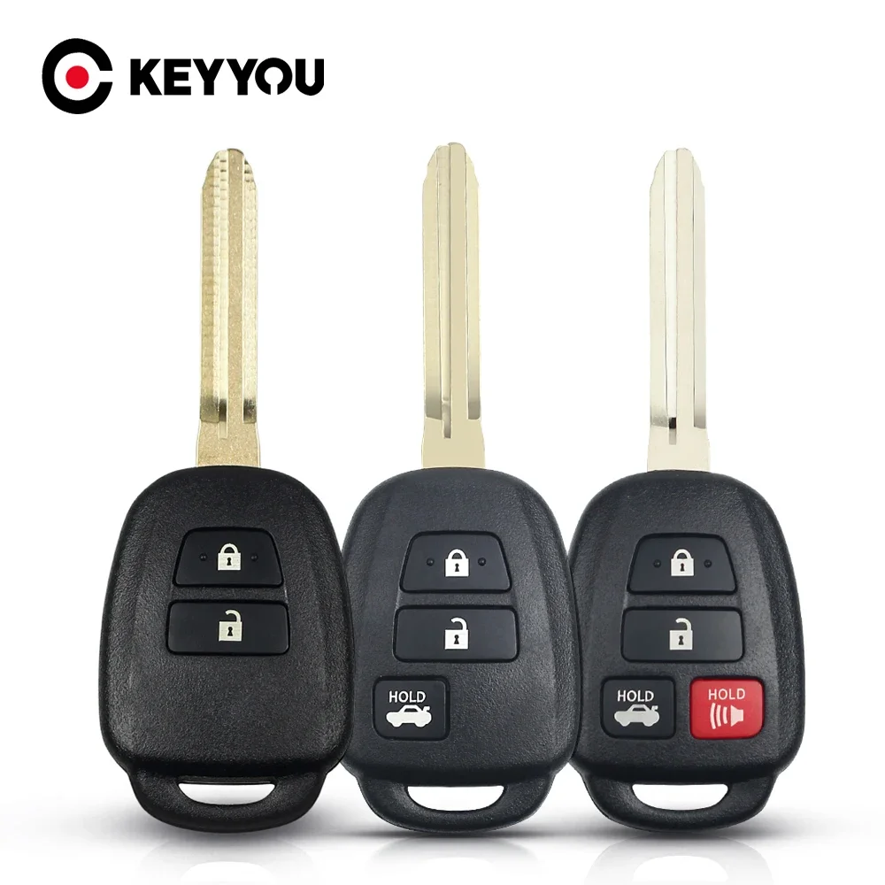 

KEYYOU 1PCS New Car Key Case for Toyota Camry Prius 2012 2013 2014 2015 2016 2017 Corolla RAV4 Key Case TOY43 2/3/4 Buttons