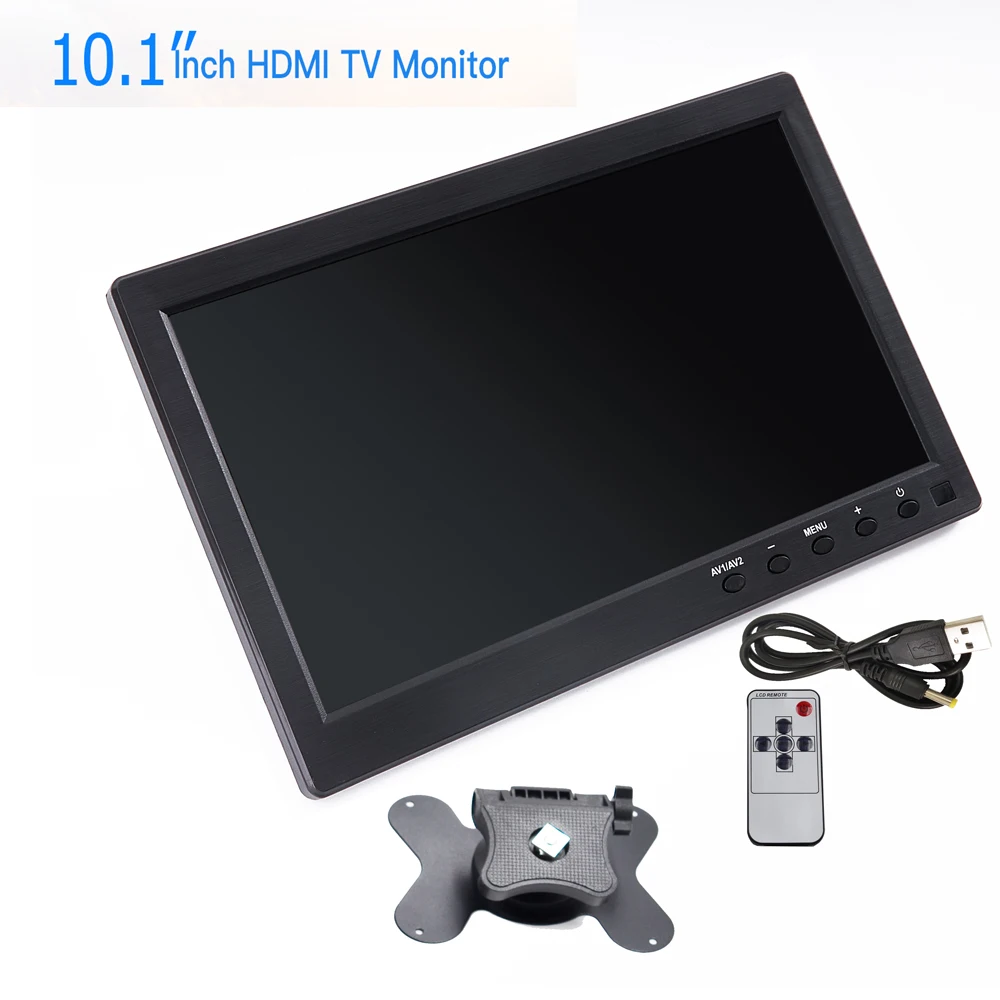 10.1-Inch HD Car Monitor with 1024&times;600 IPS Screen Crystal Clear Display Multiple Interfaces (HDMI VGA AV BNC SUB) car display monitor display car parking monitor